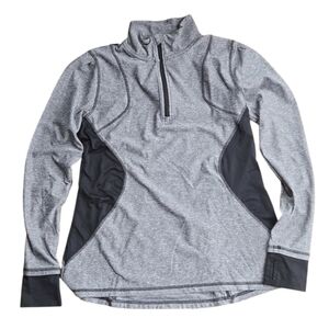 Champion Women's Gray and Black Long Sleeve Sweat Top Pullover, Size M